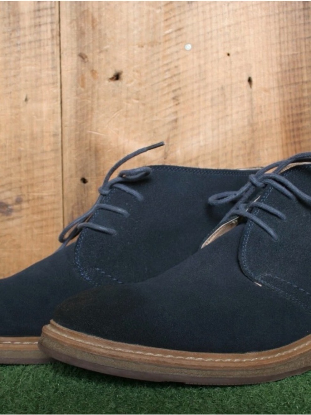 Joseph Abboud Dark Blue Suede Chukka Boots
